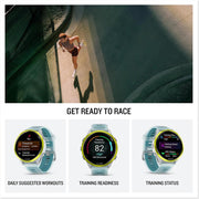Garmin Forerunner 570 47mm GPS Smartwatch Aluminum & Turquoise Band+Band Bundle