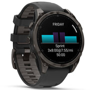 Garmin Fenix 8 47 mm AMOLED Sapphire Gray Titanium with Black Band + Band Bundle