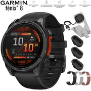 Garmin Fenix 8 47 mm AMOLED Slate Gray with Black Silicone Band with Band Bundle