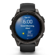 Garmin Fenix 8 47 mm AMOLED Sapphire Gray Titanium with Black Band + Band Bundle
