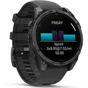 Garmin Fenix 8 47 mm AMOLED Slate Gray with Black Silicone Band with Band Bundle