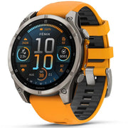 Garmin Fenix 8 47 mm AMOLED Sapphire Titanium with Orange Band + Band Bundle