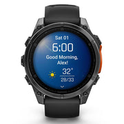 Garmin Fenix 8 47 mm AMOLED Slate Gray with Black Silicone Band with Band Bundle