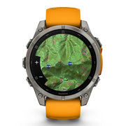 Garmin Fenix 8 47 mm AMOLED Sapphire Titanium with Orange Band + Band Bundle