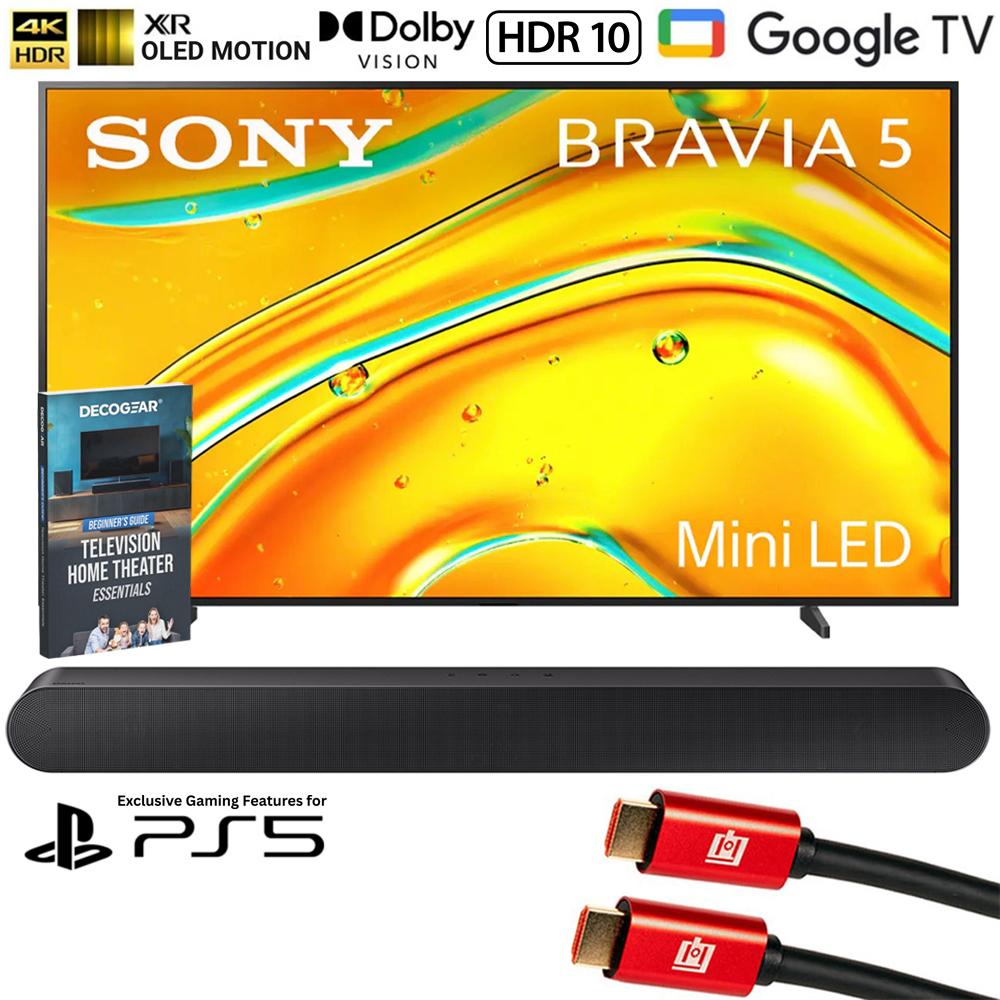 Sony BRAVIA 5 98 inch Mini LED 4K HDR Google TV (2025) w/ Samsung All-in-One Soundbar