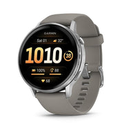 Garmin Venu 4 45 mm Health & Fitness GPS Smartwatch Silver with Band Bundle