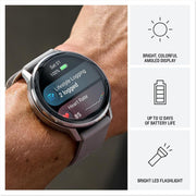 Garmin Venu 4 45 mm Health & Fitness GPS Smartwatch Silver with Band Bundle