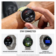 Garmin Venu 4 45 mm Health & Fitness GPS Smartwatch Silver with Band Bundle