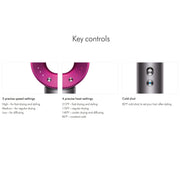 Dyson Supersonic Hair Dryer - Iron/Fuchsia - Refurbished