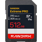 Sandisk NEW! 512GB Extreme PRO SD UHS-II V90 Memory Card, Up to 310MB/s Read (New 2026)