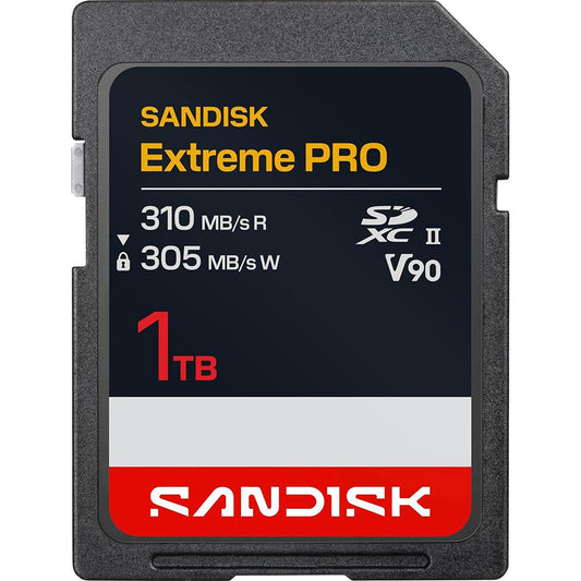 Sandisk NEW! 1TB Extreme PRO SD UHS-II V90 Memory Card, Up to 310MB/s Read (New 2026)