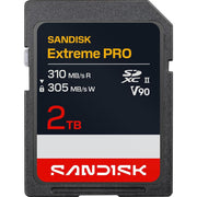 Sandisk NEW! 2TB Extreme PRO SD UHS-II V90 Memory Card, Up to 310MB/s Read (New 2026)