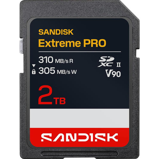 Sandisk NEW! 2TB Extreme PRO SD UHS-II V90 Memory Card, Up to 310MB/s Read (New 2026)