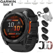 Garmin Fenix 8 51 mm AMOLED Slate Gray w/ Black Silicone Band+Steel Band Bundle