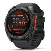 Garmin Fenix 8 51 mm AMOLED Slate Gray w/ Black Silicone Band+Steel Band Bundle
