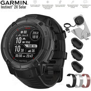 Garmin Instinct 2X Solar Rugged GPS Smartwatch Tactical Edition Blk+Band Bundle