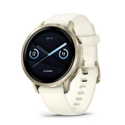Garmin Venu 4 41mm Health & Fitness GPS Smartwatch Lunar Gold+Nylon Band Bundle