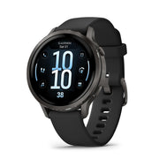 Garmin Venu 4 41 mm Health & Fitness GPS Smartwatch Slate with Nylon Band Bundle