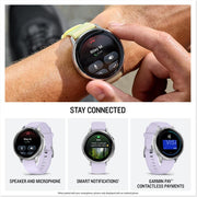 Garmin Venu 4 41mm Health & Fitness GPS Smartwatch Silver with Nylon Band Bundle