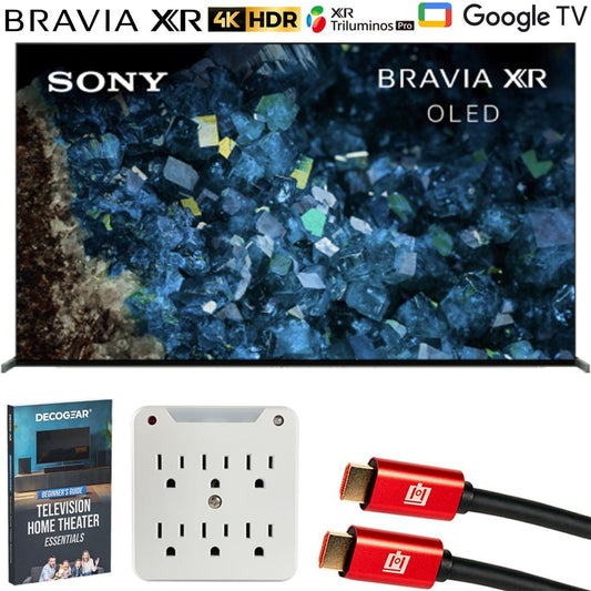 Sony BRAVIA XR 83" A80L OLED 4K HDR TV (2023) w/ Deco Gear Home Theater Guide