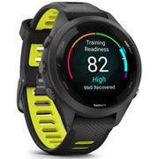 Garmin Forerunner 265S GPS Smartwatch Black/Amp Yellow with Nylon Band Bundle