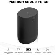 Sonos Move Battery-powered smart speaker, Wi-Fi and Bluetooth- Black - Refurbished
