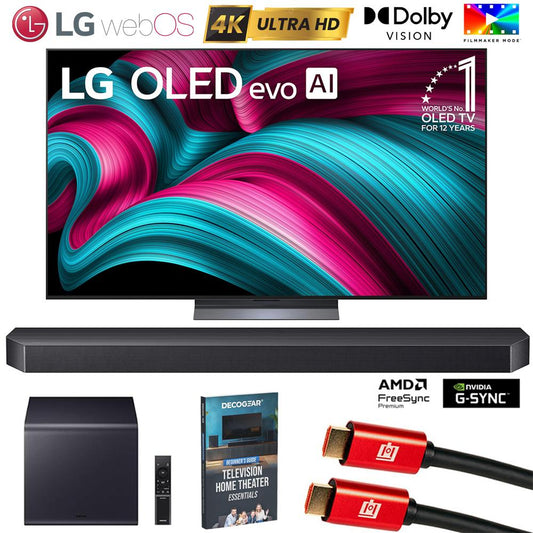 LG 65" C5 Series OLED evo 4K UHD webOS TV (2025) + Samsung Q-Series Soundbar Bundle