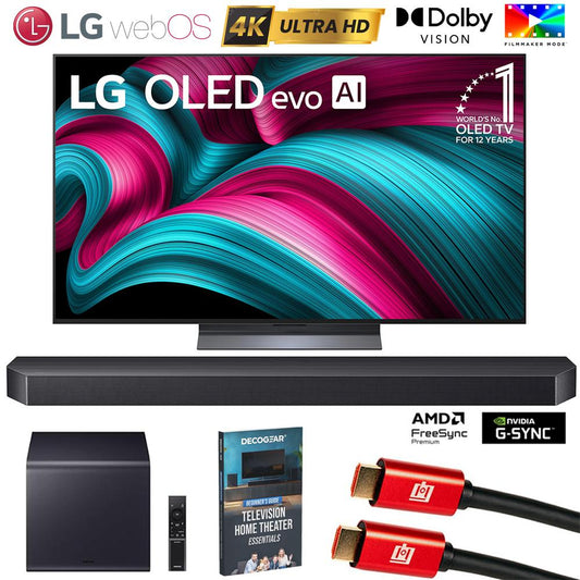 LG 55" C5 Series OLED evo 4K UHD webOS TV (2025) + Samsung Q-Series Soundbar Bundle