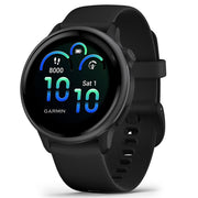 Garmin VIVOACTIVE 6 Health and Fitness GPS Smartwatch Black + Nylon Band Bundle