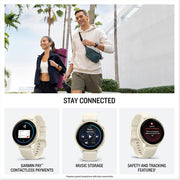 Garmin VIVOACTIVE 6 Health and Fitness GPS Smartwatch Green + Nylon Band Bundle