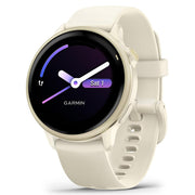 Garmin VIVOACTIVE 6 Health and Fitness GPS Smartwatch Bone + Nylon Band Bundle