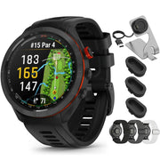 Garmin Approach S70 47 mm Premium GPS Golf Watch Black Band + Nylon Band Bundle