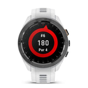Garmin Approach S70 42 mm Premium GPS Golf Watch White Band + Nylon Band Bundle