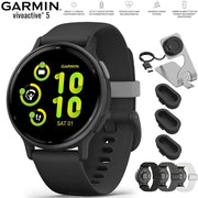 Garmin Vivoactive 5 Fitness Smartwatch Black with Nylon Band Bundle