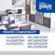 Brother Super High-yield Toner Cartridges 4 Pack CMYK with Deco Essentials Guide