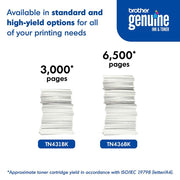 Brother Super High-yield Toner Cartridge, Black (2-Pack) 6,500 pages + Printer eBook