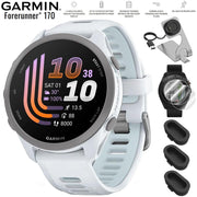 Garmin Forerunner 170 Whitestone/Cloud Blue with Charging Dock Bundle
