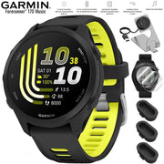 Garmin Forerunner 170 Music Black/Amp Yellow with Charging Dock Bundle