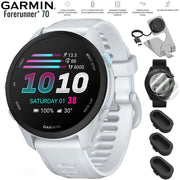 Garmin Forerunner 70 Whitestone with Deco Essentials Charging Dock Bundle