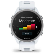 Garmin Forerunner 170 Music Whitestone/Cloud Blue with Charging Dock Bundle