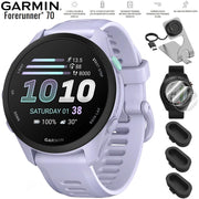 Garmin Forerunner 70 Cool Lavender with Deco Essentials Charging Dock Bundle