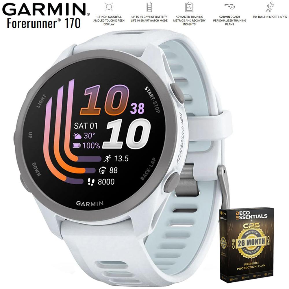 Garmin Forerunner 170 Whitestone/Cloud Blue with 26 Month Protection