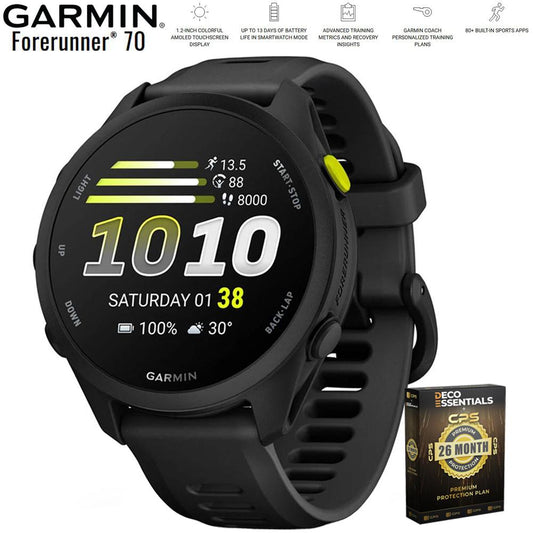 Garmin Forerunner 70 Black with 26 Month Protection