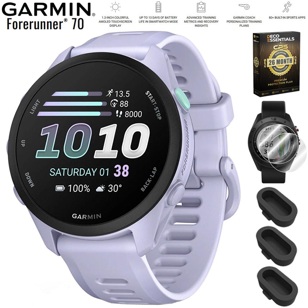 Garmin Forerunner 70 Cool Lavender with 26 Month Protection Bundle