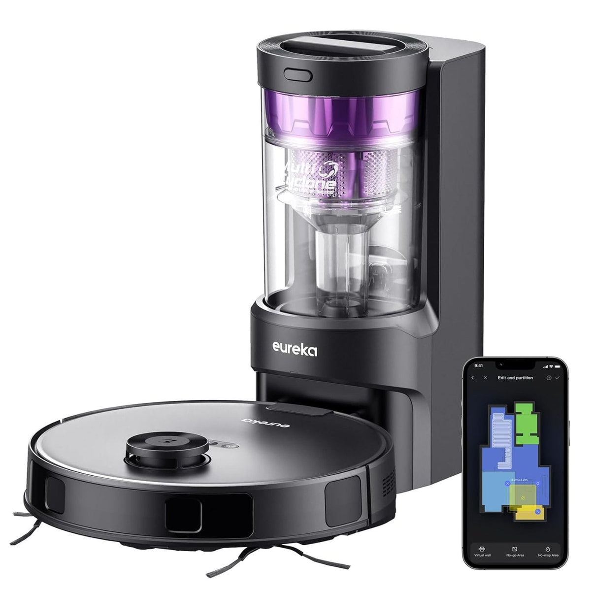 Eureka Robot Vacuum with Bagless Self Emptying Station, Robotic Vacuum Cleaner
