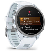 Garmin Forerunner 170 Whitestone/Cloud Blue with Nylon Elastic Band Bundle