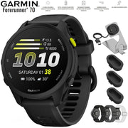 Garmin Forerunner 70 Black with Nylon Elastic Band Bundle
