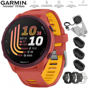 Garmin Forerunner 170 Music Red Pink/Mango with Nylon Elastic Band Bundle