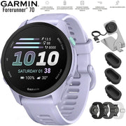 Garmin Forerunner 70 Cool Lavender with Nylon Elastic Band Bundle