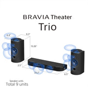 Sony BRAVIA Theater Trio, Three-Unit System w/ BRAVIA Theater Sub 8 Bundle